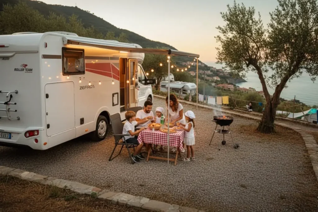 italie als bestemming met caravan of camper
